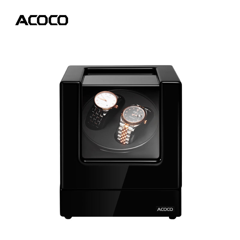 Acoco Dual Watch Winder (2+0) – Silent Motor, Luxury Leather