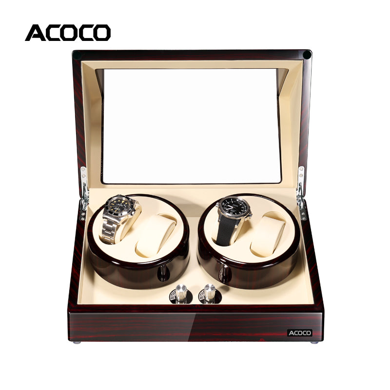 Acoco 4 Watch Winder 4+0 – Elegant 4-Slot Automatic Watch Winder