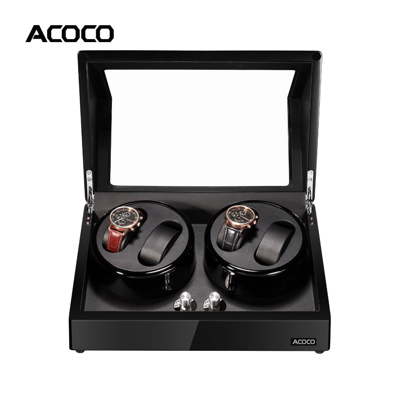 Acoco 4 Watch Winder 4+0 – Elegant 4-Slot Automatic Watch Winder