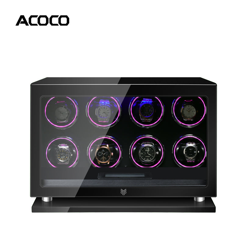 Acoco 8 Watch Winder – Elegant 8-Slot Automatic Watch Winder