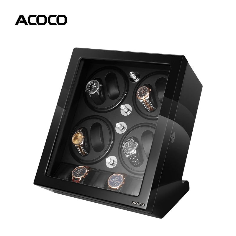 Acoco 8 Watch Winder 8+5 – Elegant 8-Slot Automatic Watch Winder with 5 Storage Compartments