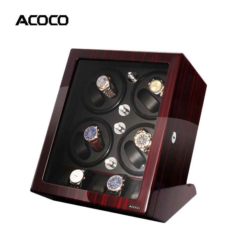 Acoco 8 Watch Winder 8+5 – Elegant 8-Slot Automatic Watch Winder with 5 Storage Compartments