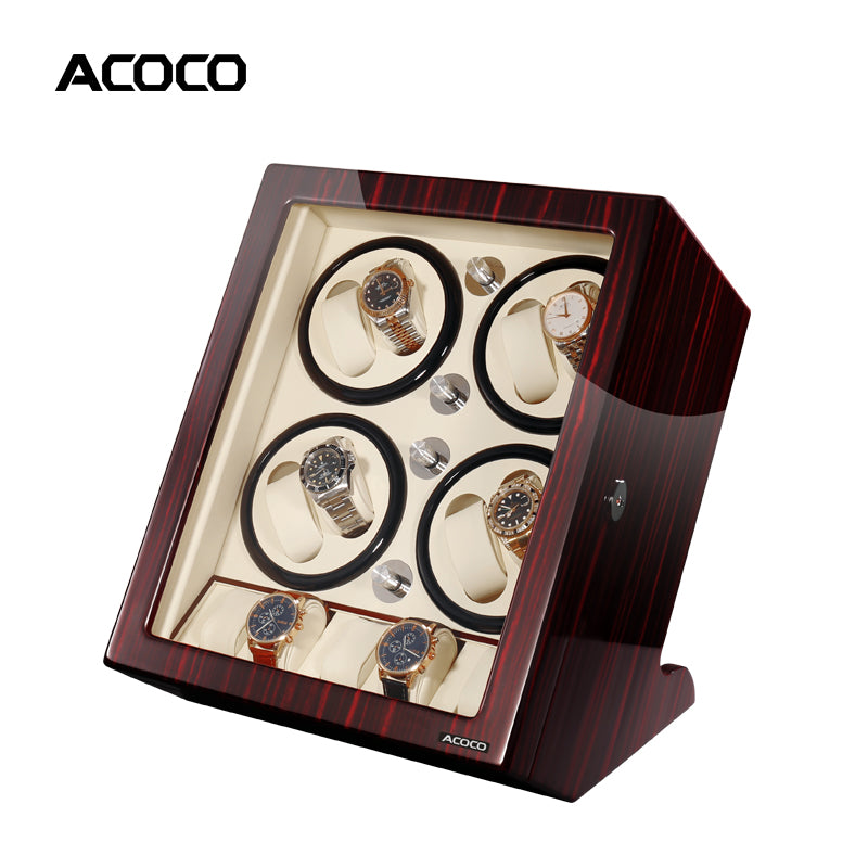 Acoco 8 Watch Winder 8+5 – Elegant 8-Slot Automatic Watch Winder with 5 Storage Compartments